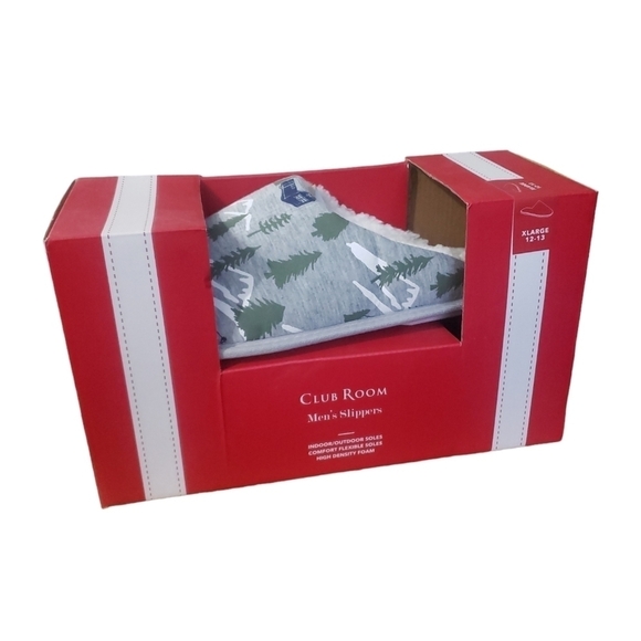 Club ROOM Sherpa Lined & Memory Foam Lounge Comfort NWT Slipper - Men's - Picture 6 of 10